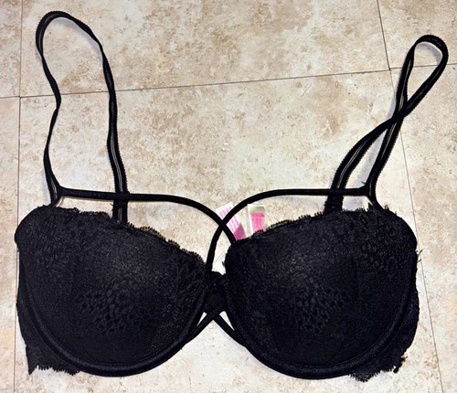 Pink push underwire bra - push-up, 32d